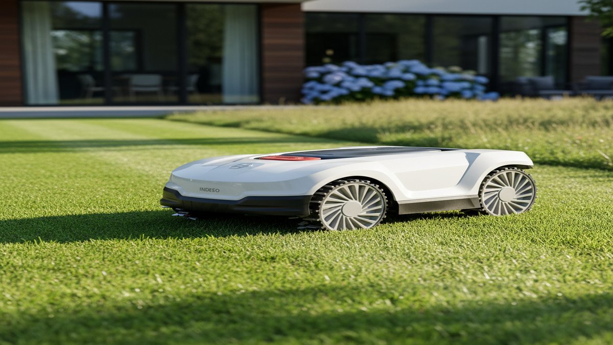 AI-generated illustration, not the actual product: Boost Your Bosch Indego: Traction Spikes for Better Lawn Grip