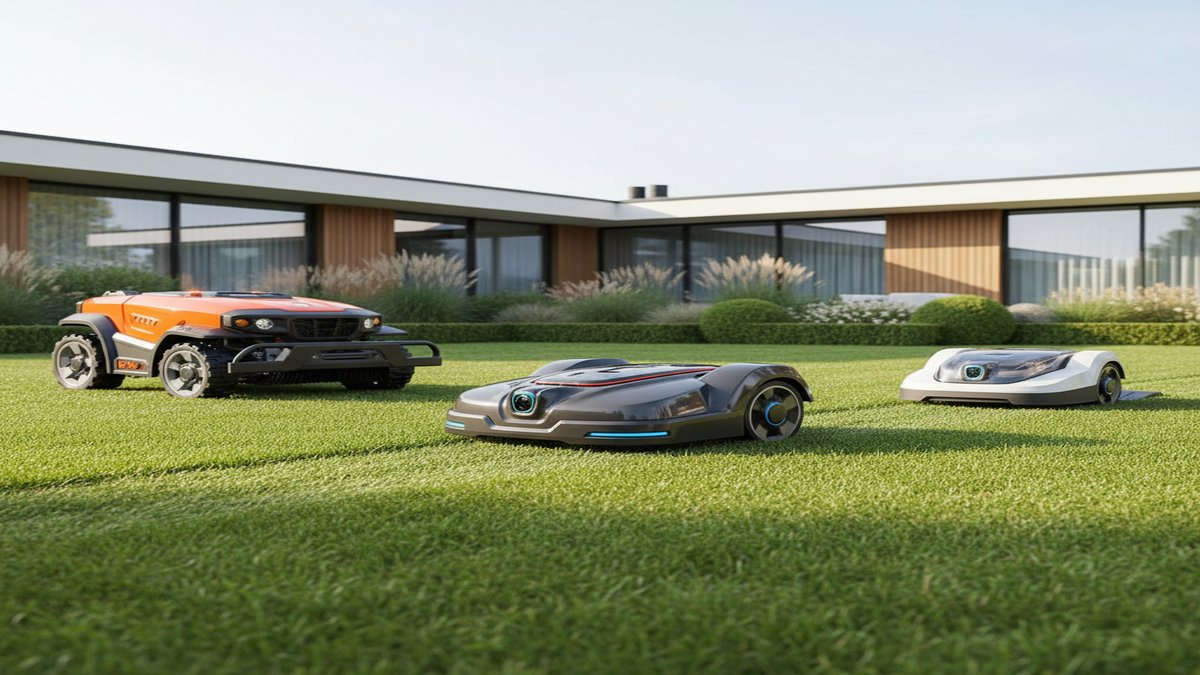 AI-generated illustration, not the actual product: Cut Smart: Our Top Robotic Mower Picks for Homeowners & Pros