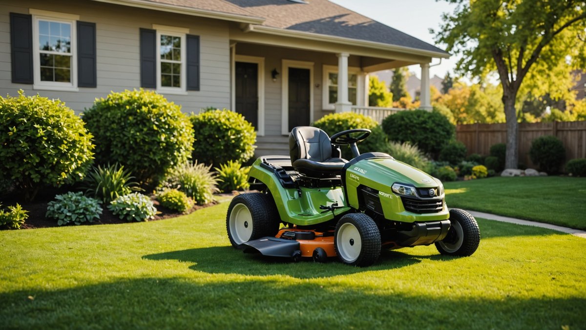 AI-generated illustration, not the actual product: CES 2026: Best Robotic Lawn Mowers Buyer's Guide