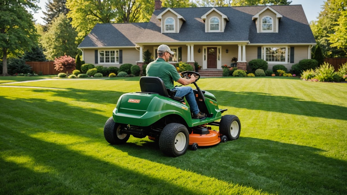 AI-generated illustration, not the actual product: RC Mowers Expands: Autonomous Mower Network Grows in US