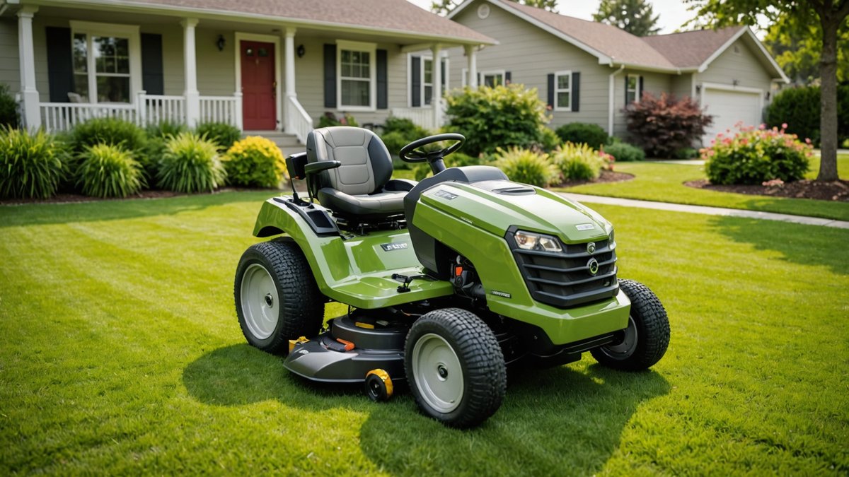 AI-generated illustration, not the actual product: Robotic Lawn Mowers Evolve: Beyond Mowing to Full Yard Care